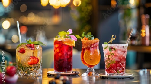 The popup bars menu boasts a variety of intriguing and unique alcoholfree drinks such as a fruity tea infusion and a y ginger mocktail.