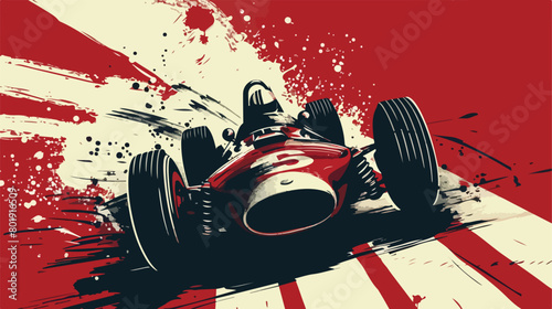 Racing motorsport symbol Vector illustration.