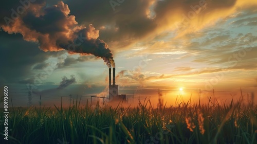 Carbon dioxide, CO2 emissions, carbon footprint concept. world environment day