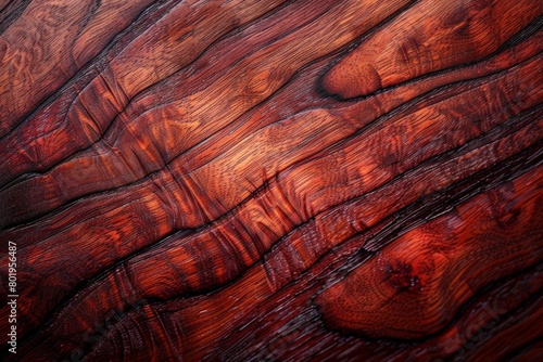 the intricate details of deep red and mahogany wood grain