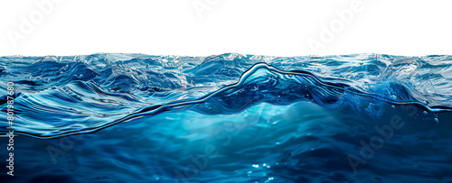 Ocean waves and underwater world, cut out - stock png.
