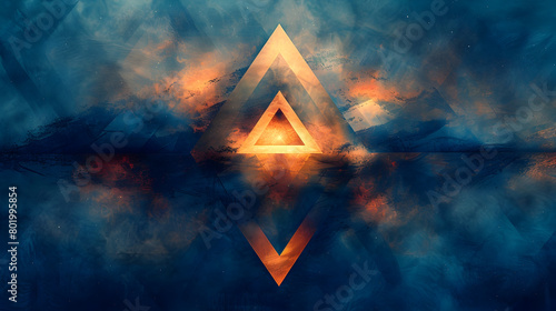 Captivating Geometric Symmetry Mystical Abstract Background Evoking Order and Balance