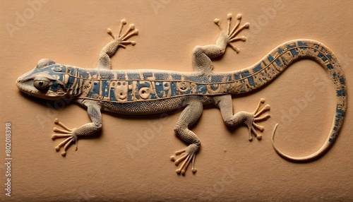 A Lizard With A Pattern Resembling Ancient Hierogl