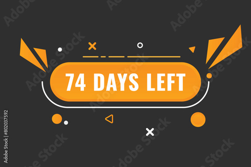 73 days to go countdown template. 73 day Countdown left days banner design. 73 Days left countdown timer