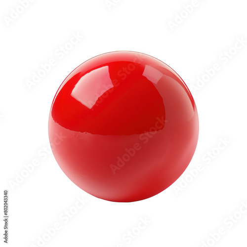 floated round red ball isolate on transparency background PNG