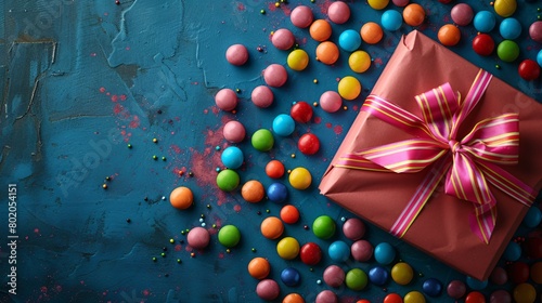  colorful candy and gift box