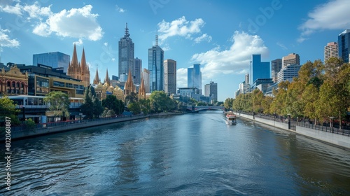 Melbourne Australia dynamic arts precinct along the Yarra River