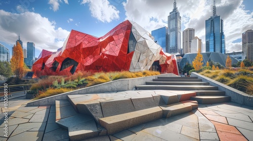 Melbourne Australia dynamic arts precinct along the Yarra River