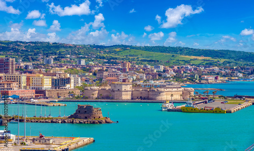 Civitavecchia on the Tyrrhenian sea, the port of entry to Rome, Lazio and the Tuscan coast. Lazio, Italy