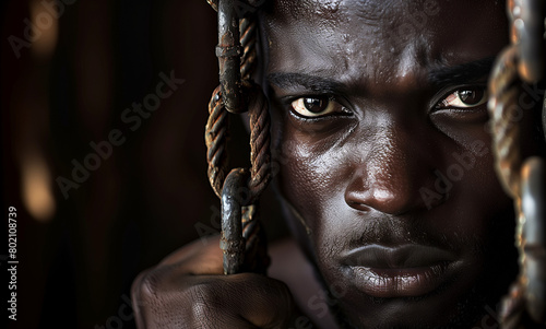 A man with a chain around his neck and a sad expression on his face