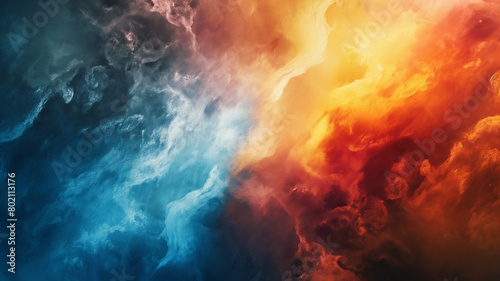 Sky Blaze: Abstract Fire Clouds