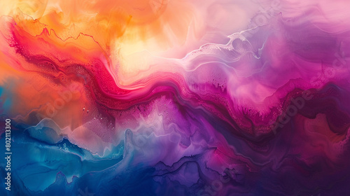 Marvel at the hypnotic dance of hues, gracefully merging to form a dynamic gradient wave.