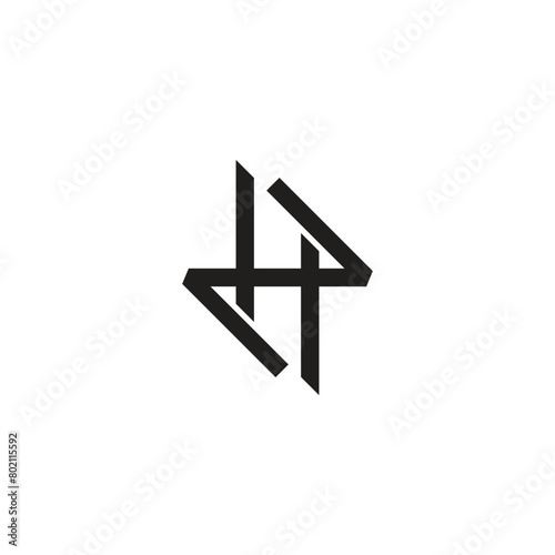 letter zh motion fast simple linked line logo vector