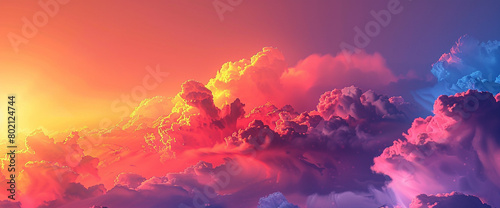 Immerse yourself in the transformative allure of a sunrise gradient animation pulsing with energy, where vibrant colors seamlessly merge into deeper hues, providing a dynamic setting for graphic