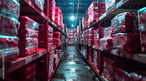 beef products stored in refrigerated warehouses, maintaining optimal temperature and humidity levels for freshness