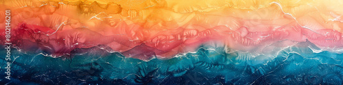 Immerse yourself in the captivating rhythm of a sunrise gradient canvas, where vibrant pigments give way to deeper shades, creating a vibrant tapestry for graphic exploration.