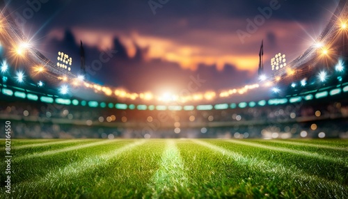  Sports backdrop Stadium for football on blurred background