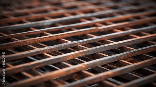 Generate a texture of a rusty metal grid.