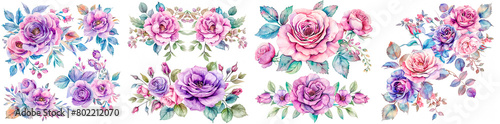 4 photos. Beautiful watercolor flowers. Ideal for wedding invitations, greeting cards and stationery. Customizable to suit your creative vision.