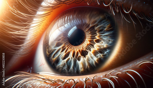 Realistic Illustration - Closeup of Human Eye