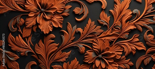 wave pattern floral texture, flower, motif, leaf 13