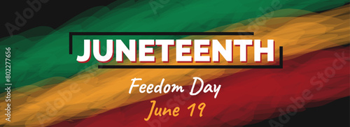 juneteenth freedom day abstract banner design