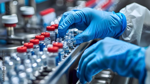 Scientist handling vials in a lab