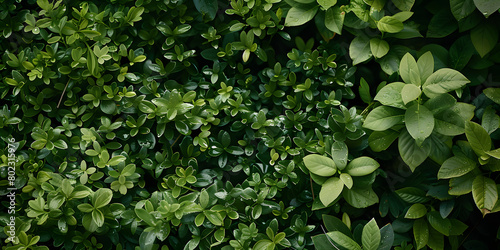 Folhas Verdes com Gotas de Água Delicadas