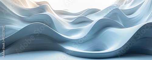 geometric volumetric background with wavy elements, demonstrating the elasticity and fluidity of materials