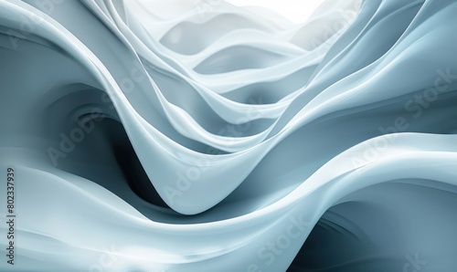 geometric volumetric background with wavy elements, demonstrating the elasticity and fluidity of materials