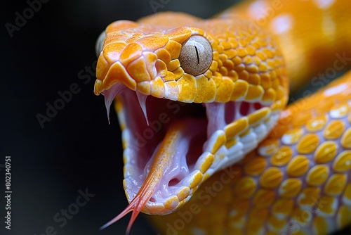 Close up of the head of a Corn Snake (Python reticulatus)
