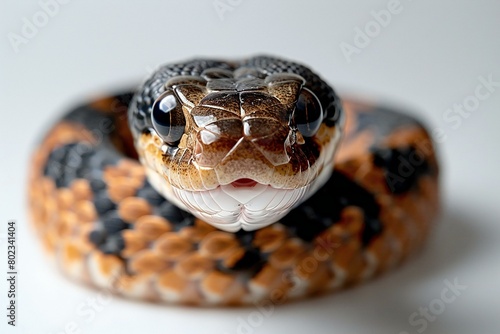 Close-up of the head of a Corn Snake, Pantherophis guttatus