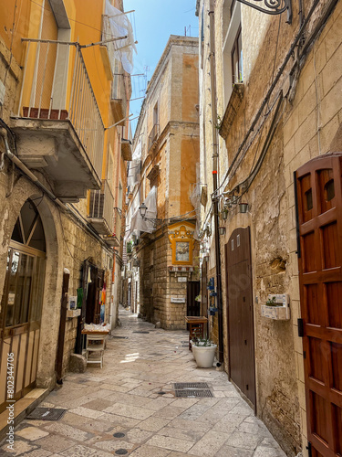 An old town street in Puglia, Italy