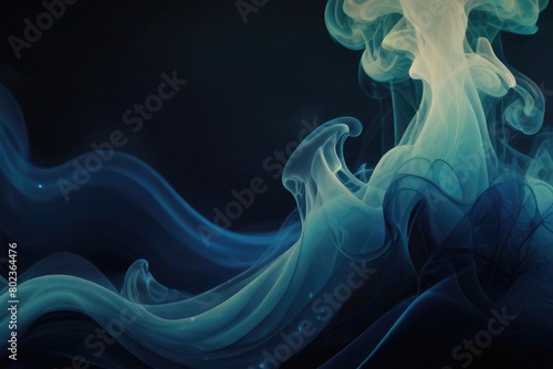 Dynamic dance of colorful smoke. Abstract waves of colored smoke. Flowing colored smoke background. rainbow smoke, paint explosion, color fume powder splash, motion of liquid ink dye in water