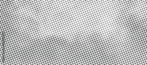 Halftone vector grunge effect. Black dotted texture abstract halftone background horizontal