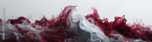 Liquid abstract background banner white and maroon