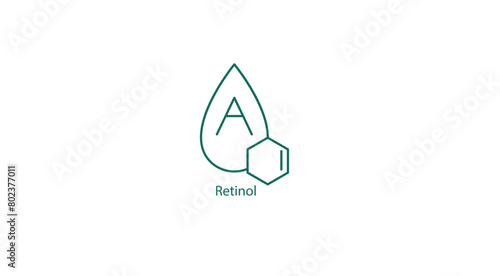 Vector Icon: Retinol Treatment Symbol