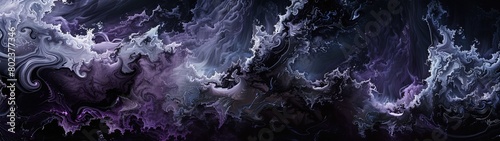Liquid abstract background banner black and white