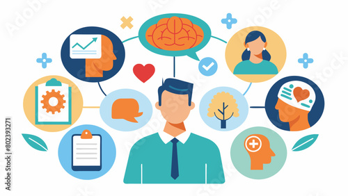 Employee assistance programs and resources specifically catering to the needs of neurodivergent individuals offering support and accommodations for. Vector illustration