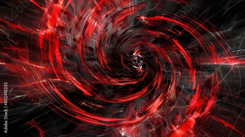 Digital Vortex of Cybersecurity Threat Abstract