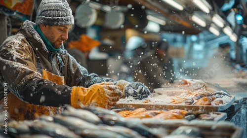 the artisanal craftsmanship involved in preparing frozen seafood for export