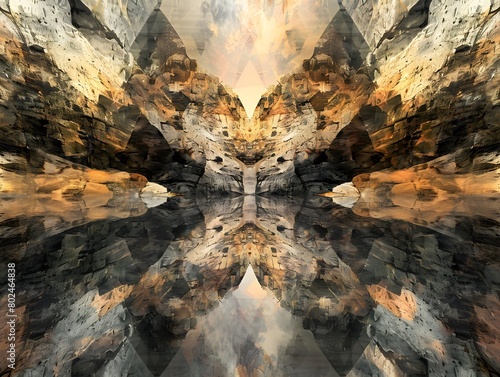 Abstract Stone Symmetry Illusion