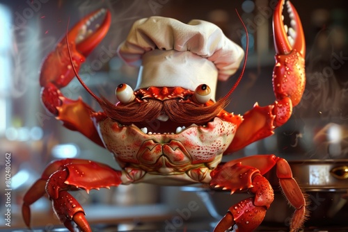 Meet Chef Crab: A Red-Cheeked, Mustachioed Character and Cook in a Hat at Your Favorite
