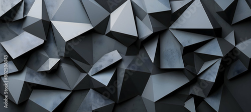 An image featuring a sleek, modern design with geometric shapes forming a staggered, 3D-like effect in shades of gray and black