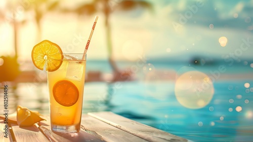 Refreshing Summer Vibe: Incorporate elements like a blurred background of beach or poolside to evoke a refreshing, summery feel to the image. Generative AI