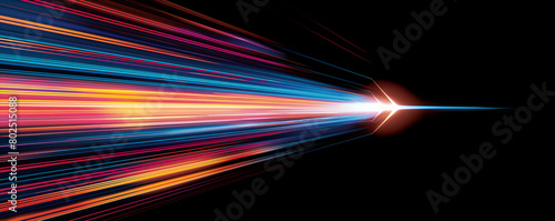 Abstract motion lightspeed travel banner concept