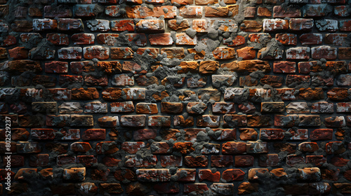 close up of an aged brick wall