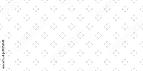 Subtle minimalist floral pattern. Vector minimal seamless texture with small flower shapes. Abstract gray and white geometric background. Simple delicate ornament. Repeated design for print, decor