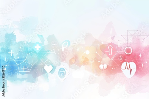 background with medical cross symbols and health