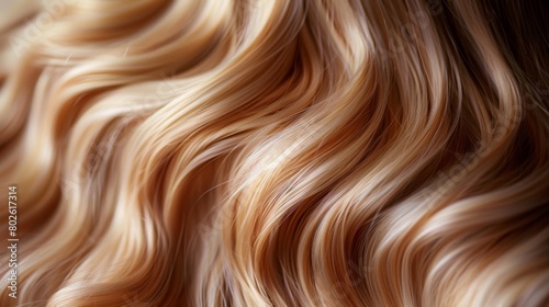High-end hairstyling, waves of chic blonde